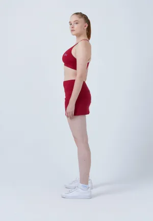 Basic Tennis Skort, burgundy red