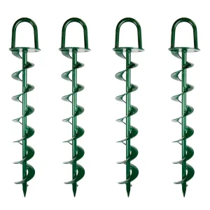 BIGBEN 500mm Heavy Duty Hurricane Ground Anchor - 4 Pack