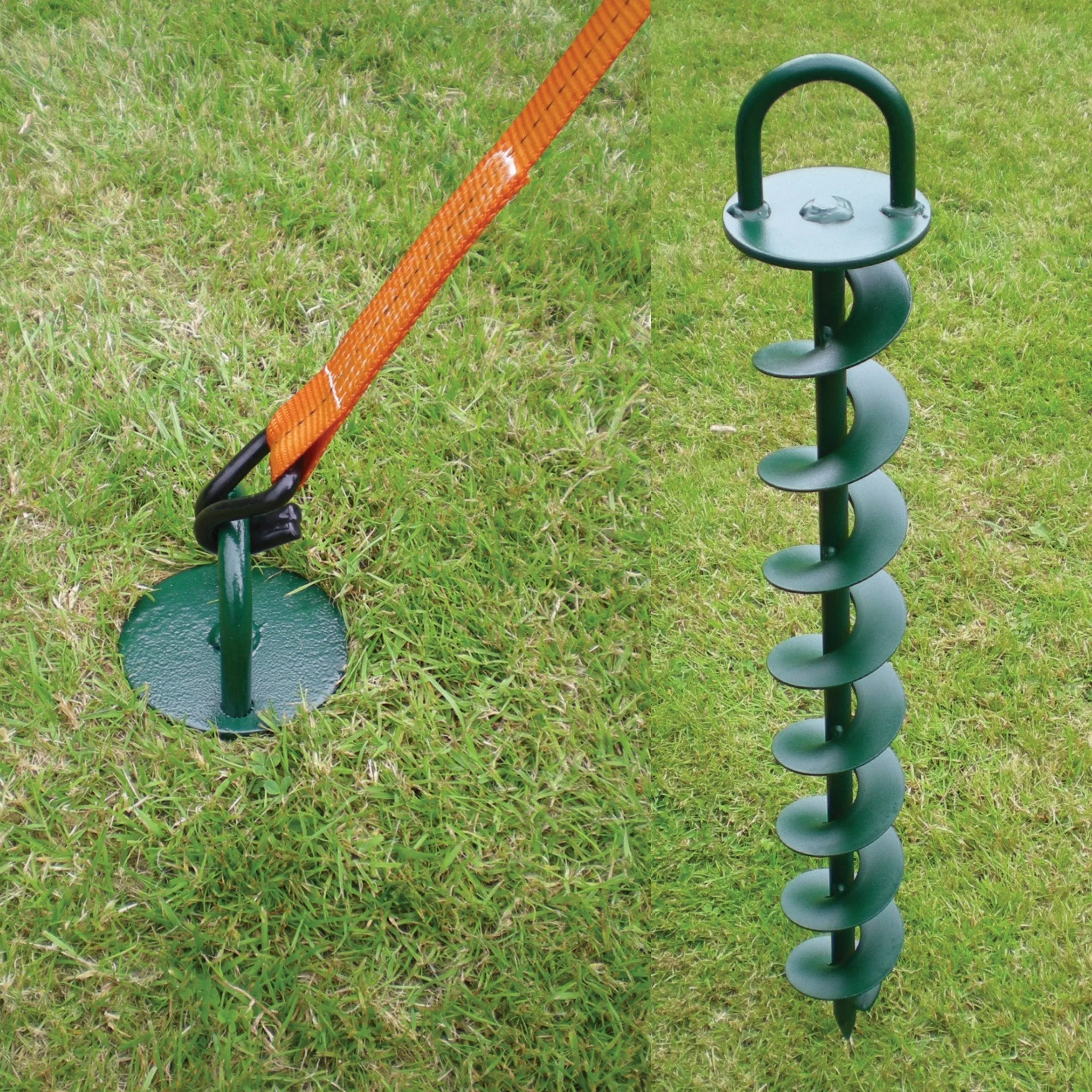 BIGBEN 650mm Heavy Duty Hurricane Ground Anchor - 10 Pack