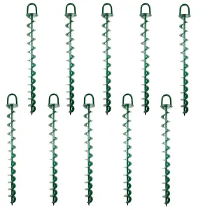 BIGBEN 900mm Heavy Duty Hurricane Ground Anchor - 10 Pack