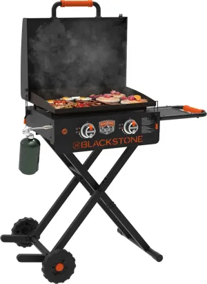 Blackstone 1935 On-The-Go Scissor Leg Griddle with Hood, 24,000 Btu, Propane, 2-Burner, Side Shelf Included: Yes :EA: QUANTITY: 1