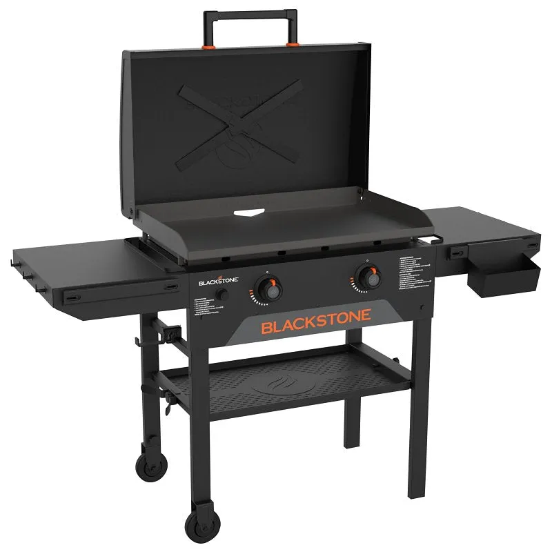 Blackstone 2287 Griddle with Hood, 24,000 Btu, Propane, 2-Burner, 524 sq-in Primary Cooking Surface :EA: QUANTITY: 1