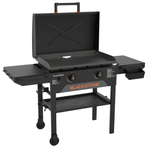 Blackstone 2287 Griddle with Hood, 24,000 Btu, Propane, 2-Burner, 524 sq-in Primary Cooking Surface :EA: QUANTITY: 1