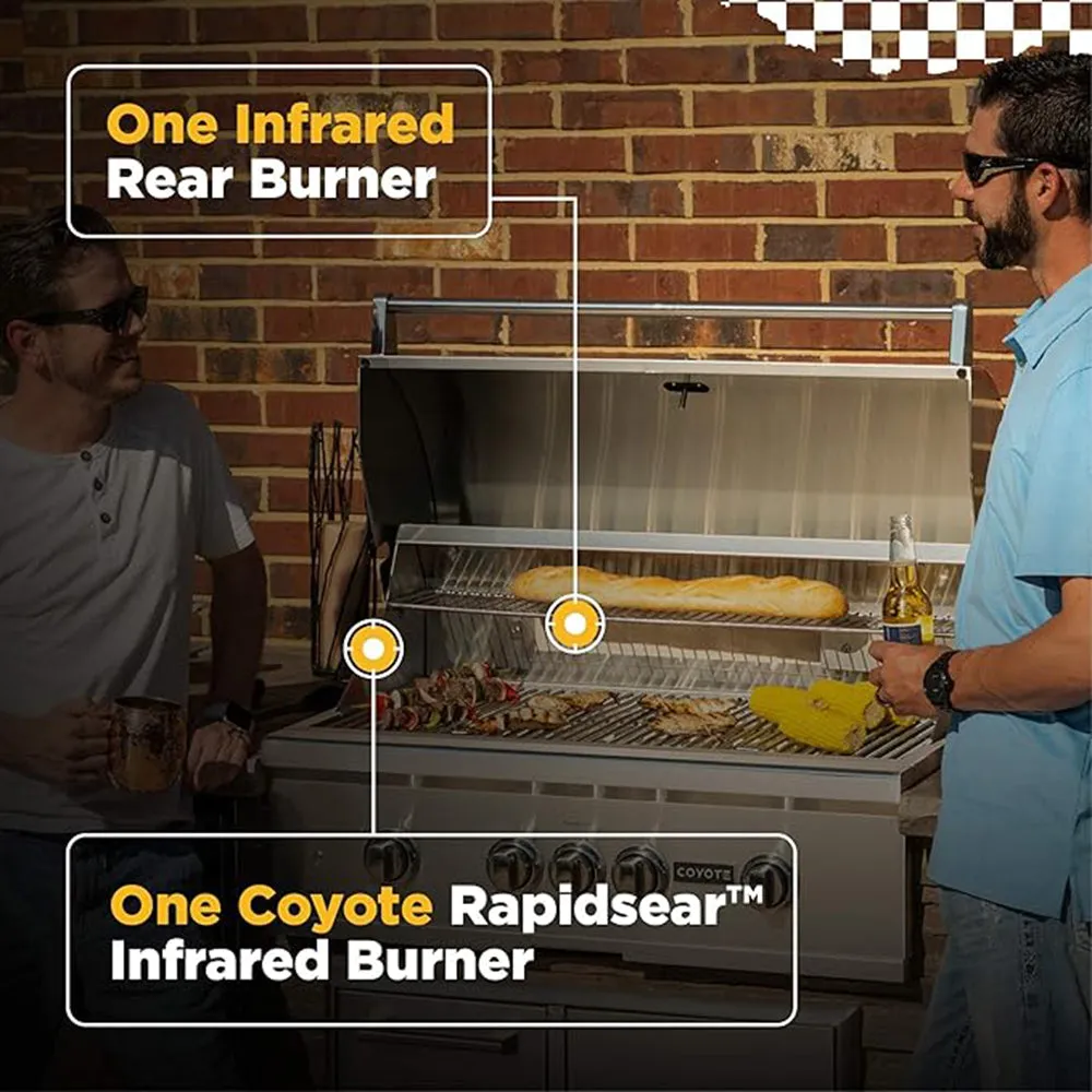 Coyote S-Series 36 Inch 4 Burner Built In Propane Gas Grill C2SL36LP