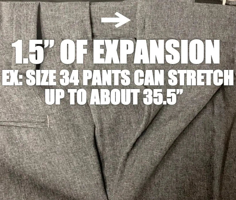 Davis 94X V1 Heather Gray Flat Front Expandable Waistband Plate Umpire Pants