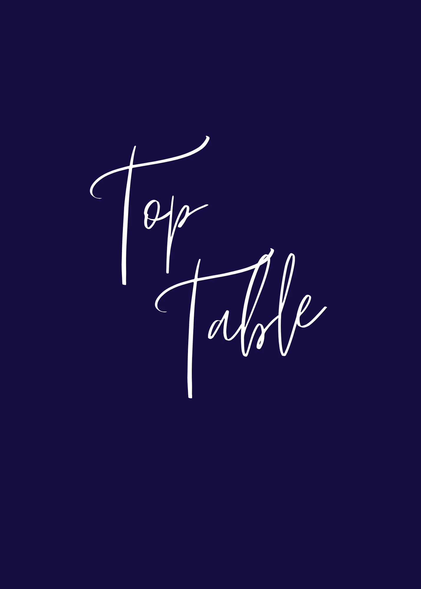 Frosty Navy Blue Table Numbers