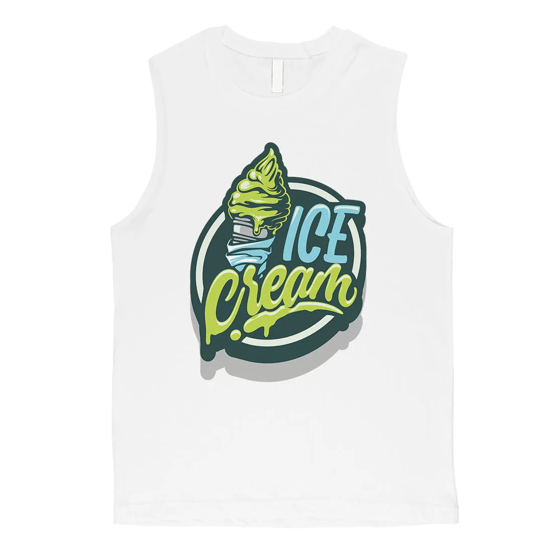Green Ice Cream Mens Muscle Shirt