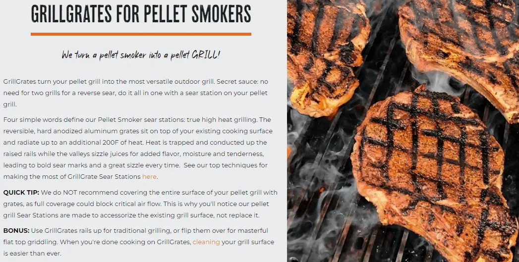 GrillGrate Sear Station for Grilla Grills Silverback Alpha RGG18.8K-0003