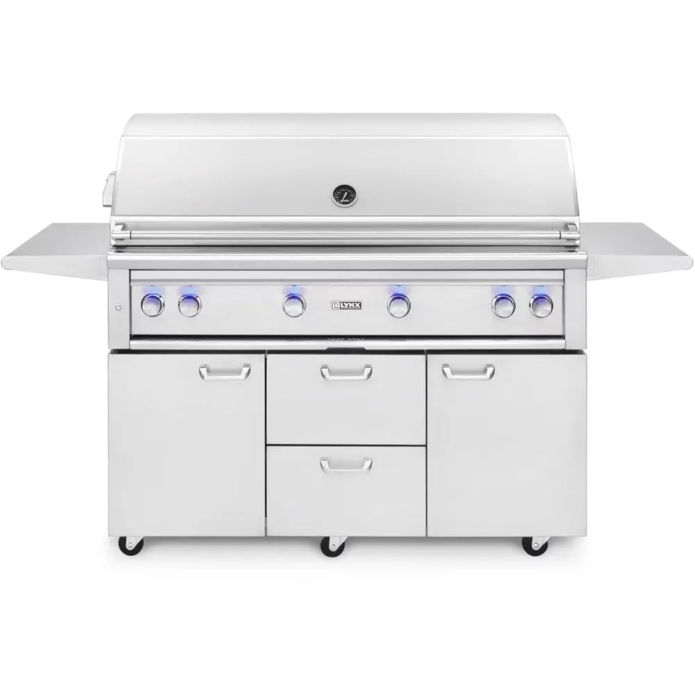 Lynx L54TRF Professional 54-Inch Freestanding Gas Grill With One Infrared Trident Burner And Rotisserie