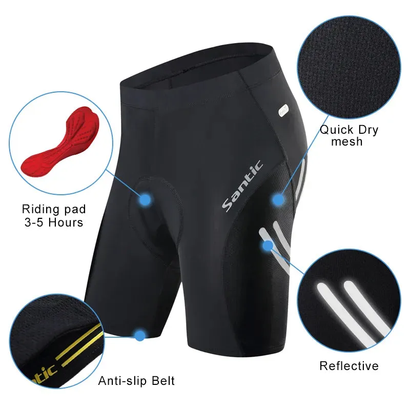 Men Cycling Shorts Summer Cycle Shorts Coolmax 4D Pad Shockproof  MTB Tight-fitting Reflective KS007H