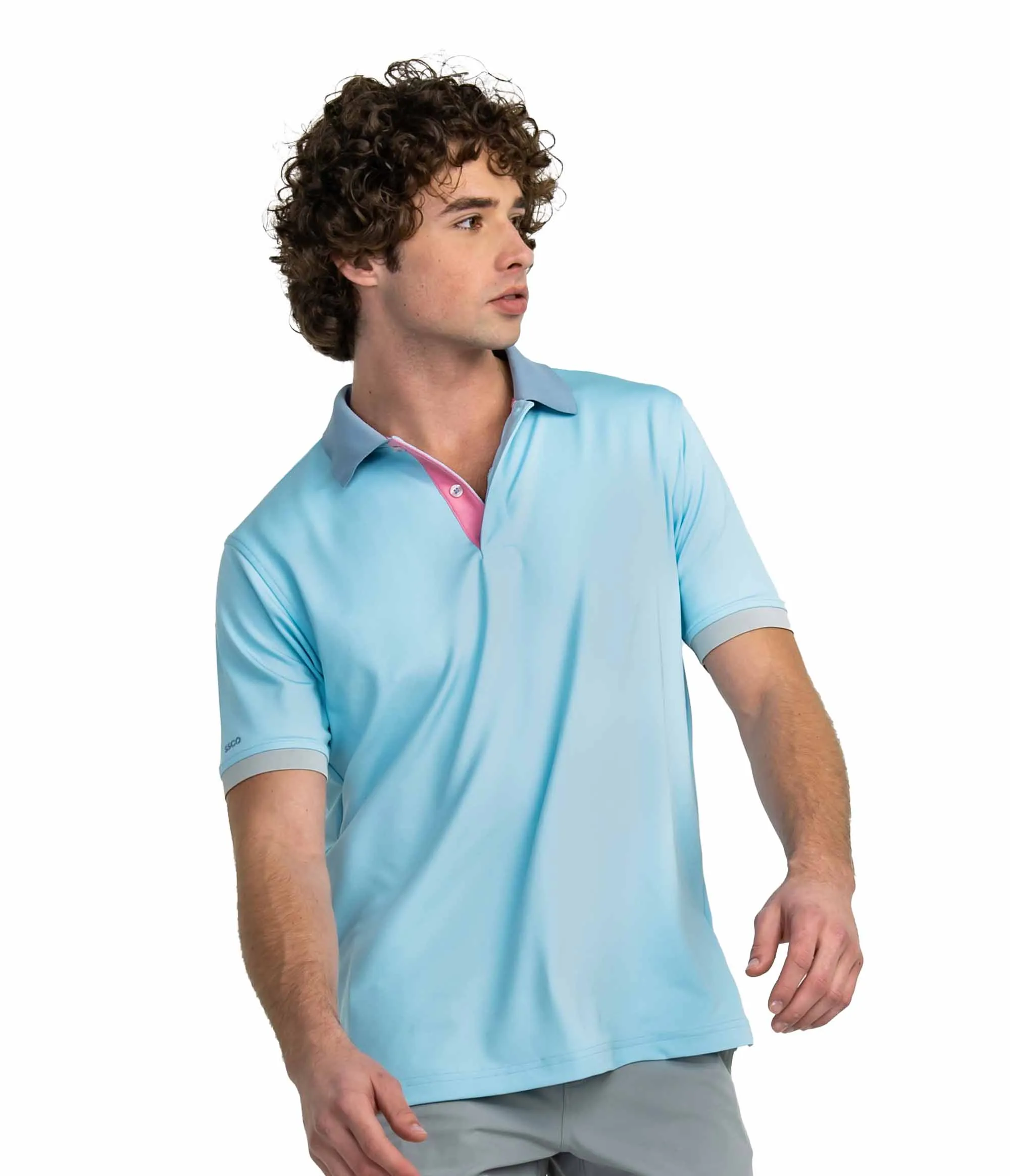 Men's Retro Ribbed Cuff Polo