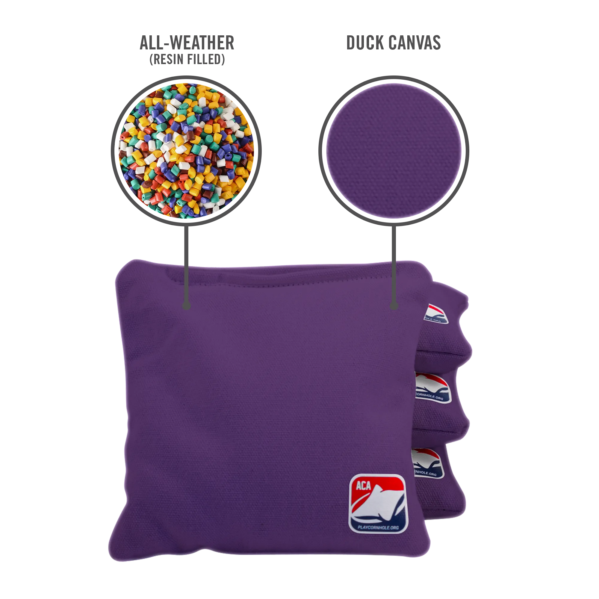Purple Daily 66x Cornhole Bags