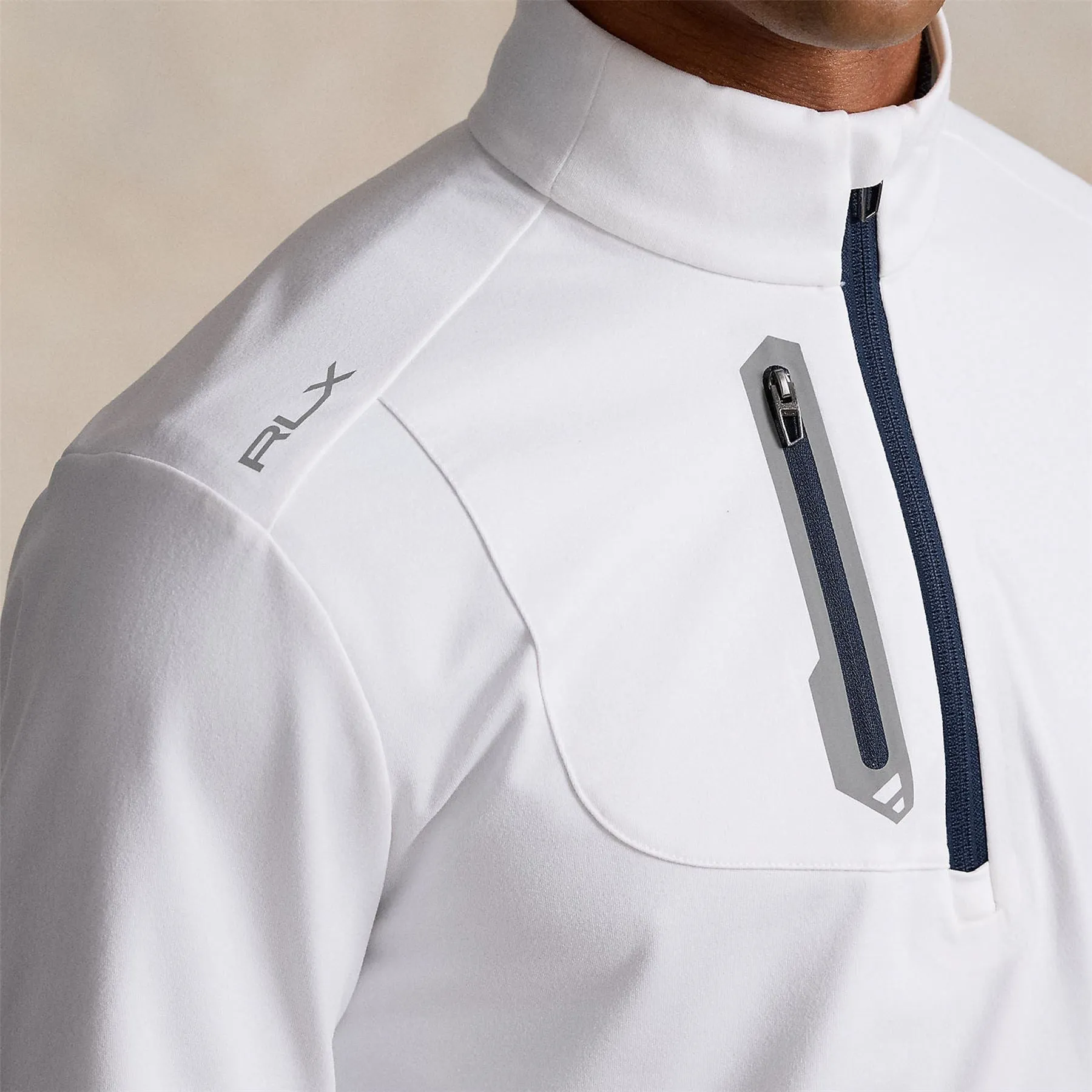 RLX Classic Fit Performance Jersey Mid Layer Ceramic White - 2025