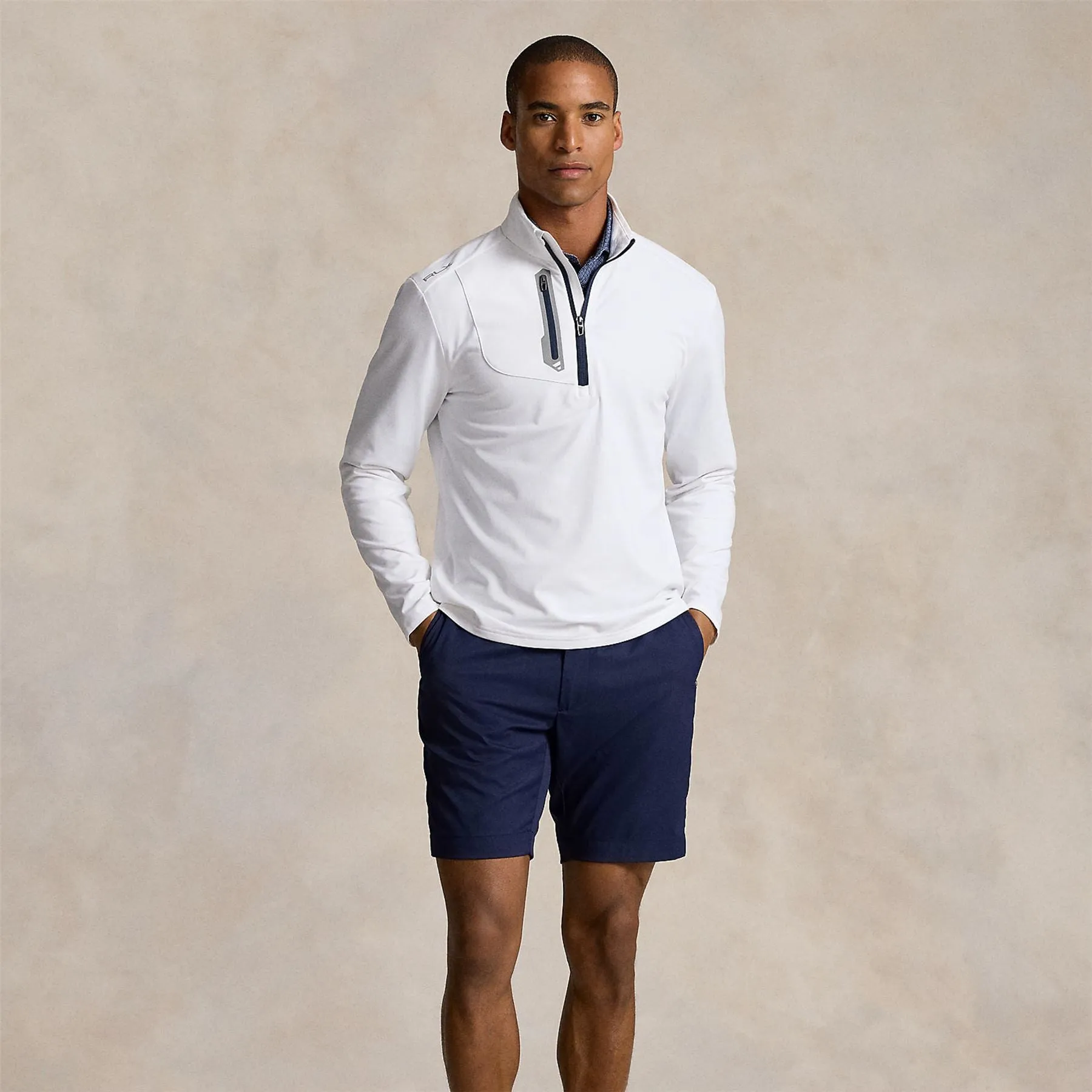 RLX Classic Fit Performance Jersey Mid Layer Ceramic White - 2025