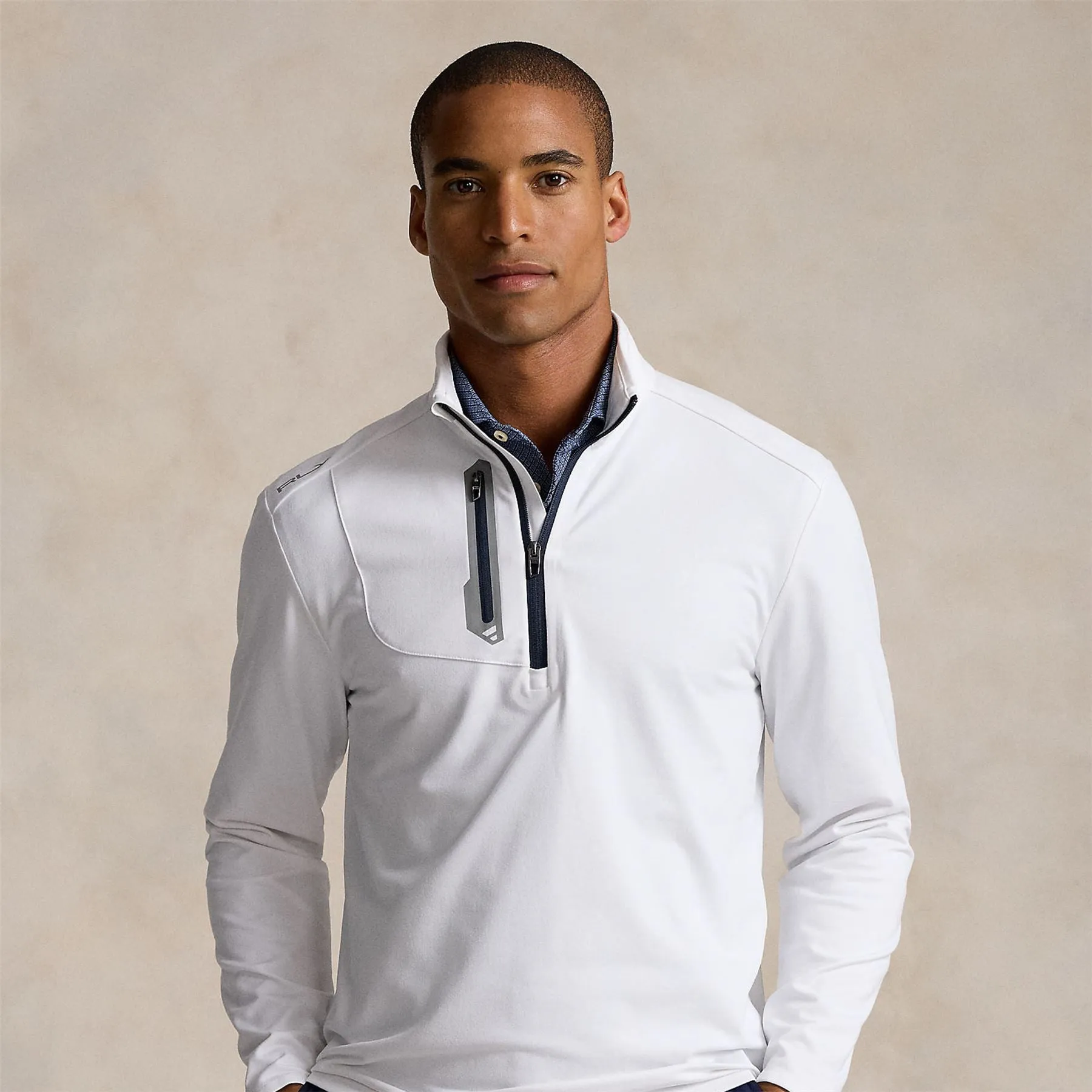 RLX Classic Fit Performance Jersey Mid Layer Ceramic White - 2025