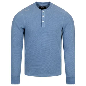 RLX Tech Waffle Henley Pullover Fog Blue - AW24