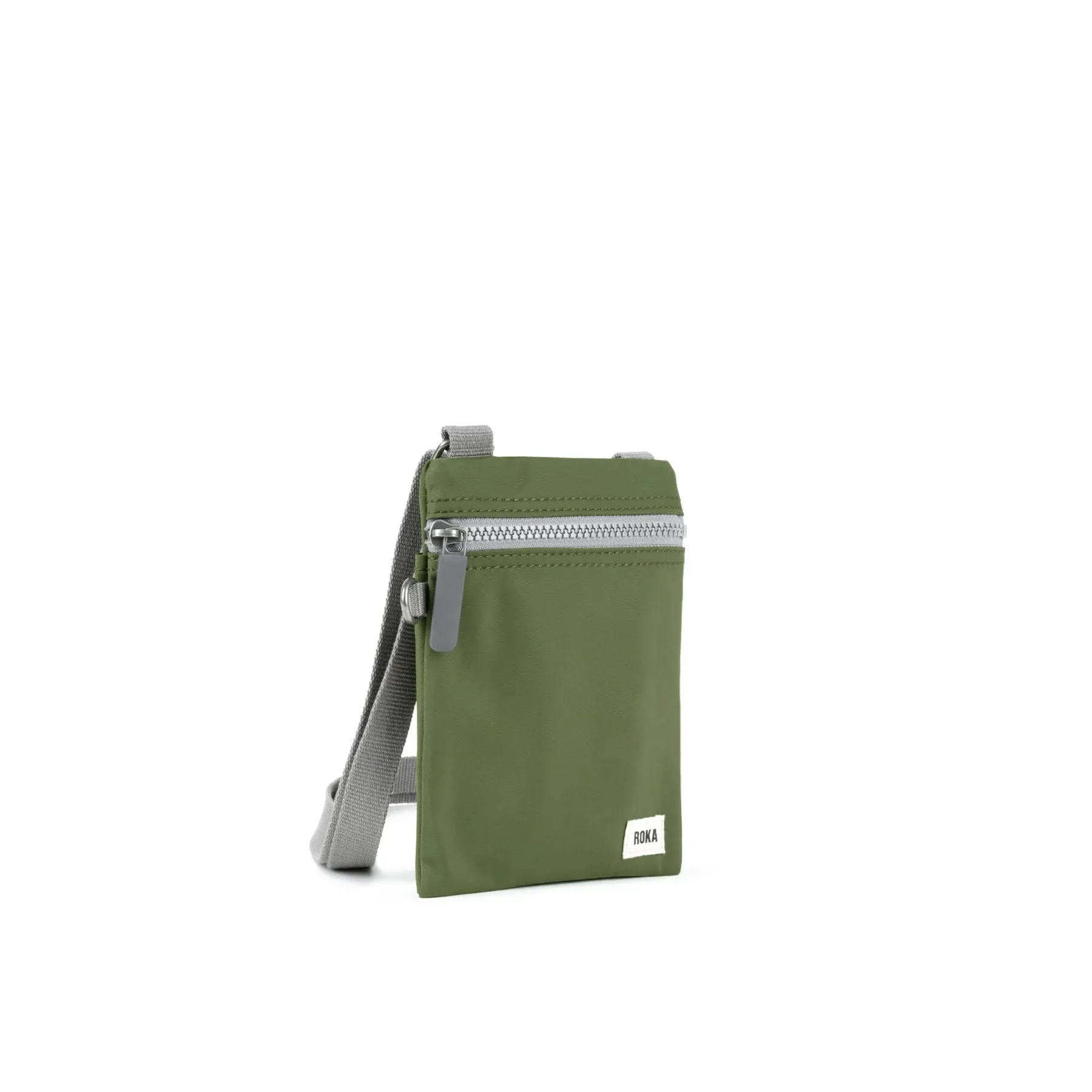 ROKA Chelsea Pocket Recycled Nylon Avocado Crossbody Bag