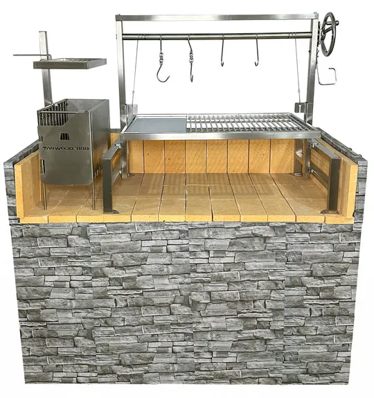 Tagwood BBQ Insert Style Argentine Santa Maria Wood Fire & Charcoal Grill - BBQ09SS