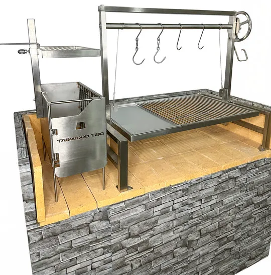 Tagwood BBQ Insert Style Argentine Santa Maria Wood Fire & Charcoal Grill - BBQ09SS