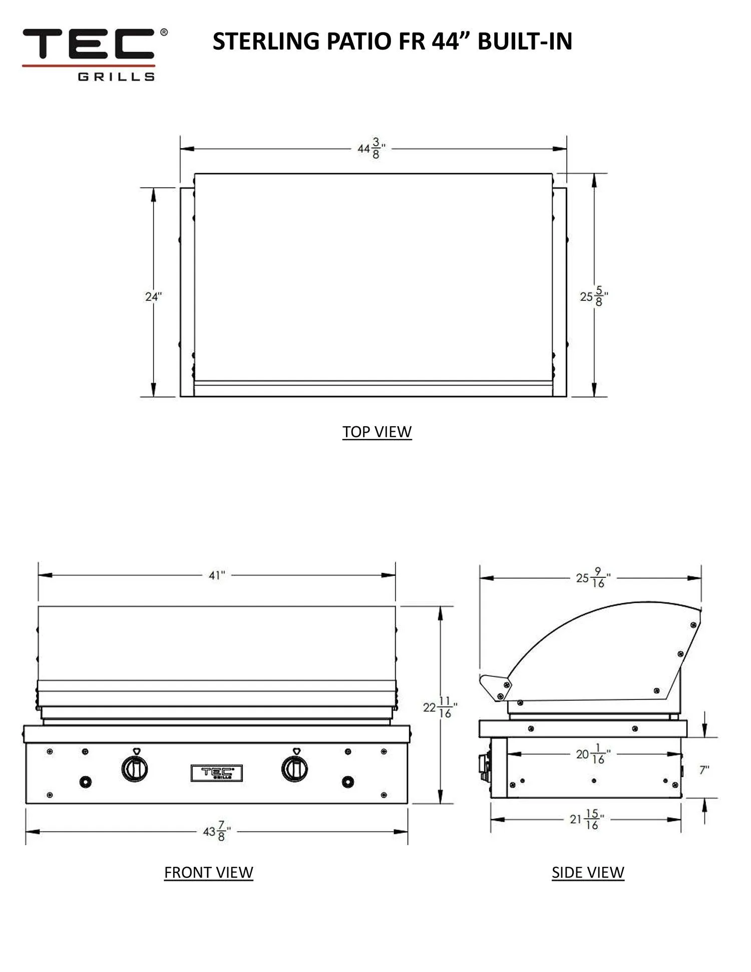 TEC Sterling Patio FR 44-Inch Built-In Infrared Gas Grill
