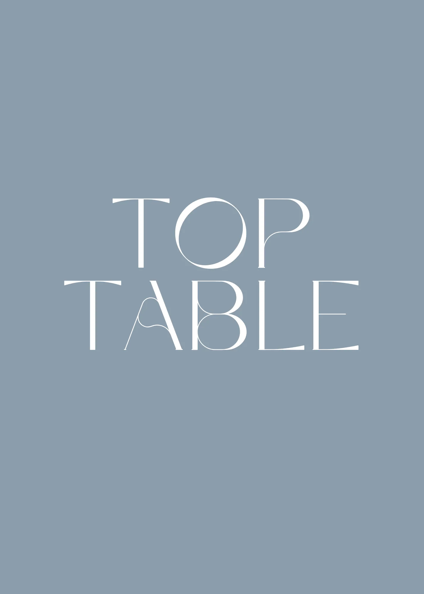 Winter Dusty Blue Table Numbers