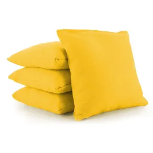 Yellow Plastic Resin All-Weather cornhole bags set of 4